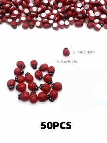 【花园装饰套装】50/20/10个不同尺寸树脂瓢虫摆件 - 适用于微缩景观、多肉植物盆栽、庭院及室内/室外场景 - 创意工艺品 - 彩色 - 查看 12