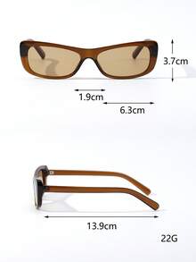 1副女士猫眼PC复古简约街头风时尚眼镜 - 彩色 - 查看 5