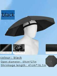 1 chiếc ô che nắng kiêm mũ, có thể gập lại, rảnh tay, chống tia UV - Bảo vệ toàn diện trong mọi điều kiện thời tiết cho câu cá, leo núi, cắm trại, hoạt động ngoài trời và nông trại - Đa chức năng, di động - Nhiều màu - Xem 10