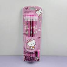 Sanrio 12支装Hello Kitty HB铅笔，带卷笔刀，印有库洛米、美乐蒂、肉桂卷等卡通图案，绘画及办公用品，返校学习礼物 - 彩色 - 查看 10