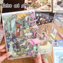 12pcs Modern Architectural DIY House Stickers, Landscape Stickers, Scene Stickers (Includes 12 Scene Cards + 12 Elements + 3 Effect Sheets), 3D Miniature House Diorama Stickers, DIY Scrapbooking Stickers, Handbook Stickers, Christmas, Halloween, Thanksgiving Party Gifts, Multiple Sizes Available - Multicolor - View 6