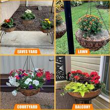 3pcs Rustic Coconut Shell Planter Liners, Coconut Fiber Hanging Basket Liners, Round Planter Pot Inserts, Lightweight & Flexible Indoor/Outdoor Plant Pads, Natural Appearance, Multi-Component Garden Accessories Fit For Planters, Hanging Baskets - Multicolor - View 2