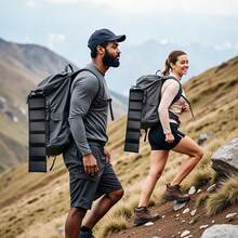 38W 便携式可折叠太阳能充电器，23% 高效转换效率，USB/DC 输出，适用于露营、房车、徒步旅行、应急电源，IP66 防护等级