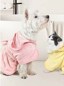 Absorbent Quick-Dry Lint-Free Pet Bath Towel & Robe - Thick Absorbent Bath Towel, Suitable For All Seasons, For Poodle, Bichon Frise, West Highland Terrier, Chihuahua, Miniature Dachshund, Schnauzer, French Bulldog And Cats | Pet Bathing Supplies - M - View 11