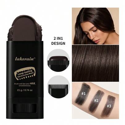 Rizador de cabello natural y suave de Lakerain, con autopeinar, cobertura única de canas, fácil de colorear, rizador de cabello giratorio