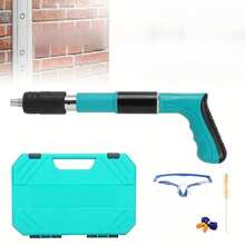 Manual Mini Staple Gun-5 Speed Control Concrete Staple Gun, Suitable For Bricks/Concrete Walls | Compact Concrete Staple Gun And Woodworking Tools | Lightweight Portable Staple Gun, Suitable For DIY Decoration And Construction, July 4 Gift - A - View 1