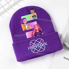 魔法猎人儿童针织帽，可爱卡通印花针织帽，男女通用 - 彩色 - 查看 10