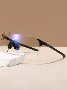 1 Pair Women's New Wrap-Around Sports Eyeglasses, Fashionable Coated Design, Pink Goggles, Personalized Multi-Color Design, Men's Black, Suitable For Cycling, Outdoor Sports, Beach And Other Occasions. Women's Eyeglasses Have A Sporty Style, Suitable For Pairing With Hoodies And Sportswear. Can Be A Gift For Girlfriend/Boyfriend, Also Suitable For Skiing And Other Leisure Occasions. Lightweight And Comfortable Outdoor Cycling Glasses, Suitable For Summer Beach Vacations, Outdoor Travel, And Autumn Wear. - Multicolor - View 15