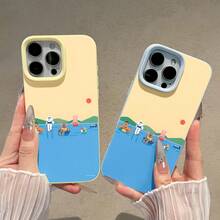 Estuche para teléfono con animales de fiesta en la piscina Compatible con fundas para teléfonos   17  17 Pro  16 Pro Max  15 Pro Max  14 y  13 Hecho de material de TPU duradero, resistente a caídas y elegante Un regalo perfecto para familiares, amigos y seres queridos y un excelente regalo para cumpleaños, San Valentín y Año Nuevo. - Amarillo - Ver 4