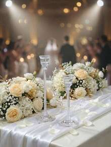 1个/3个/12个装欧式亚克力烛台，餐桌烛杯，婚礼装饰，烛光晚餐，时尚亚克力蜡烛配件，家居装饰，圣诞装饰，房间装饰，圣诞礼物