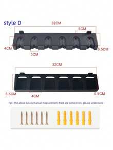 1pc Black Fishing Rod Wall Mount Rack, High Density Foam Handle Storage Box, Sturdy And Durable, Holds Up To 6 Rods, Suitable For Outdoor, Home, Garage, Multi-Slot Design For Easy Organization And Space Saving, Fits Various Fishing Rods, Rod Holder, Enhances The Aesthetics Of Fishing Area, Fishing Rod Home Display And Storage Rack