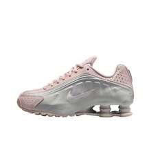 Nike Shox R4 Barely Rose Comfortable Non-Slip Durable Low-Top Casual City Commute Running Shoes, Women, Pink - Pink - View 12