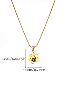 1pc Customized Pet Photo Dog Paw Projection Necklace, Minimalist Paw Print Photo Necklace, Pet Memorial Pendant, Christmas Gift, Mother's Day Gift, Gift For Her, Cat & Dog Fashion, Autumn , Minimalist, Casual, Cute Customized, Personalized - Multicolor - View 7