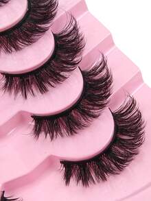 Hinarin 7 Pairs D Curl Perfect 3D Layered False Lashes Super Fluffy Faux Mink Eyelashes Dramatic Long And Full Fake Eyelashes Volume Lashes - Criss Cross lashes - View 4