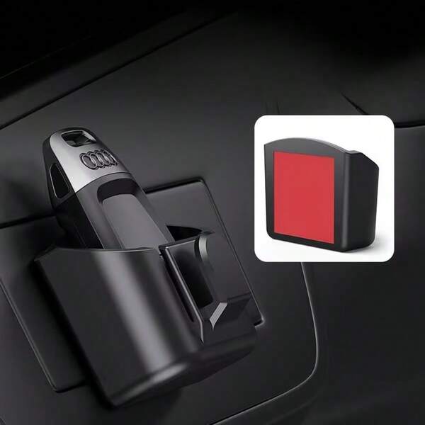 1个可重复使用的粘性仪表盘钥匙收纳盒，防滑仪表盘整理盒，汽车收纳整理配件，紧凑型收纳盒