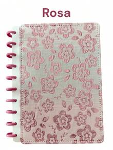 Smart Disc Notebook B5 Hardcover College Ruled School Notebook Floral 3D - DARK PINK - View 2