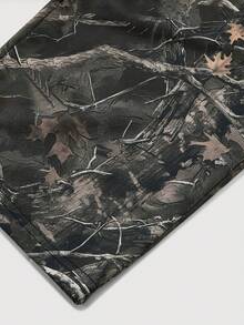 Men's Camouflage Casual Sports Long Pants Thin Loose Comfortable Outdoor Straight Leg Trousers Men All-Season - 軍綠色 - 查看 3