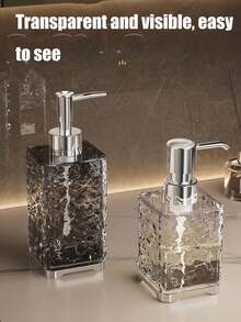 1个300毫升/400毫升可重复灌装塑料波浪纹理洗发水/沐浴露瓶，大容量泡沫泵头，适用于乳液、面霜、香皂、护发素等。 - 彩色 - 查看 2