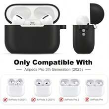 MOIHSING For AirPods Pro 3 Case Soft Silicone Protective Skin Cover Compatible With AirPods Pro Case 3rd Generation 2025 Compatible MagSafe Full Drop Protection Cover With Lanyard Red - Red - View 3