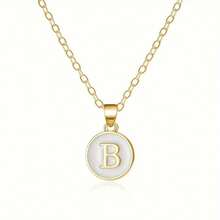 1pc 18K Gold Stainless Steel Letter Pendant Necklace - Gold - View 32