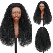 Deep Wave Synthetic Artificial Human Blended Hair Wig Pre-Plucked Glueless Body Wave Frontal Wigs Curly Wigs HD Transparent Wig For Deep Wave Lace Front Wigs Human Brazilian Hair 13x6 Curly Wig Human Virgin Hair 200% Density 13x4 Wet And Wavy Lace Front Wigs Human Blended Hair Pre Plucked Deep Wave Wig For Women With Baby Hair - Natural & Black - View 3