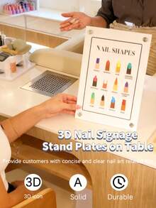 1pc Professional Nail Art Display Board - Nail Salon Poster And Nail Technician Supplies - White - View 2