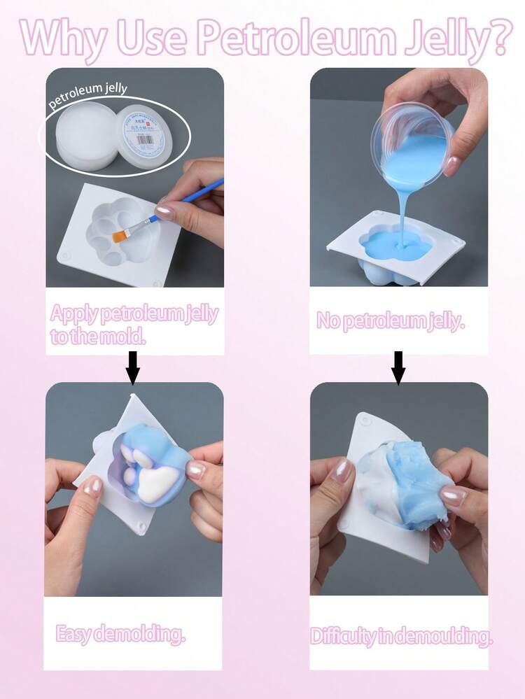 Taba söt mjuk modelleringssats, gör-det-själv mjukt sött tillverkningsset, 1:1 AB flytande silikon, innehåller 4 formar, gör dina egna supermjuka squishies, födelsedagspresent till fest, perfekt för gör-det-själv-entusiaster - uppsättning - Visa 4