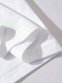 亮面樱桃印花时尚欧美风女式休闲上衣，圆领短袖T恤，春夏款 - 白色 - 查看 4