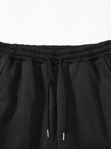 ALTZTAR 男士圆领宽松印花短袖T恤+黑色抽绳运动裤两件套 - 彩色 - 查看 4