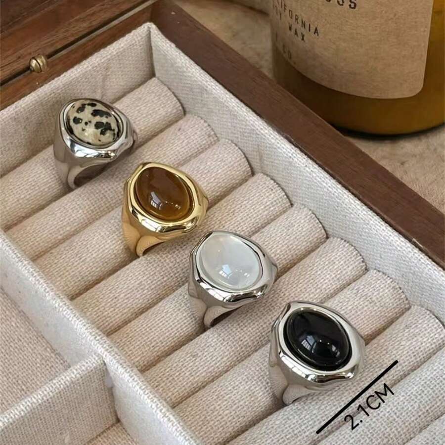 Anillo abierto unisex de diseño elegante y suave de nicho de alta gama, personalizado y de moda - anillo - Ver 1