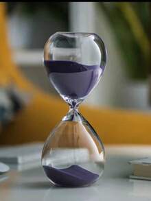 1个5/10/15/30分钟计时器，透明玻璃材质，多种颜色沙子可选，桌面装饰，适用于客厅、卧室、书房和办公室。可用于瑜伽、冥想、学习。家居装饰。卧室装饰。生日礼物。厨房装饰。情人节礼物。