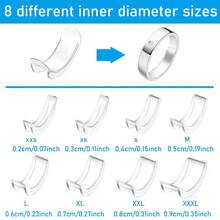 2 Styles Invisible Ring Adjuster - Grip, Transparent, Non-Slip, Seamless Fit For Loose Rings - Transparent - View 2