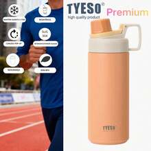 TYESO 900ML (30OZ) Vacuum Insulated Water Bottle With Carrying Handle, Iridescent Colors. Stainless Steel Coffee Cup With Straw, Thermal Bottle, Thermal Cup, 100% Leak-Proof, Keeps Temperature For 24 Hours For Hot/Cold Drinks Or 10 Hours For Hot Drinks. Suitable For Water, Iced Tea, Coffee, Smoothies And Other Beverages. An Ideal Choice For Festive Or Birthday Gifts. - 橘子 - 查看 15