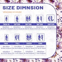 1件柔软透气的花卉水钻图案床笠，舒适的床垫保护套，适用于卧室、客房和宿舍，床上用品套装（不含枕套） - 彩色 - 查看 3