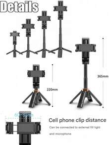 Pocketflex Mini Tripod, Aluminum Alloy 360° Flexible Rotation Selfie Stick Tripod, One-Key Switch 3-In-1 Phone Tripod With Retractable Handle, Detachable Remote, Pocket-Sized Ultimate Travel Photography Gear, Suitable For Summer Vacation, Travel, Outdoor Activities, Live Streaming, Stable Recording - Multicolor - View 7