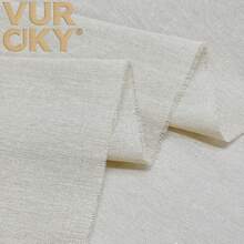 50*150cm Large Size Pre-Cut Embroidered Fabric, Suitable For Sewing, Cross-Stitch And Garment Making, Vintage Style Fine Linen Material, Solid Color Handmade Cloth, Applicable For Tablecloths, Potted Plant Decor And DIY Handicraft Projects - Multicolor - View 5