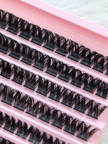 120 Pcs D Curl DIY Eyelash Cluster 8-16mm Mixed Length Individual Lashes Thick And Lengthening Cluster Eyelashes, Curly Single Eyelashes Lash Clusters, Eyelash Clusters, Individual Eyelashes, Lashes, Fake Lashes - D - View 5