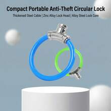 Bicycle Lock Heavy Duty Steel Cable Waterproof Anti Cut Ring Lock For Mountain Bike Road Bike Electric Bike - Multicolor - View 2