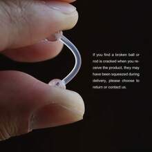 36 قطعة من الحلقات الشفافة؛ حلقات الأنف البيوبلاستيكية؛ حلقات السرة؛ حلقات الحاجز الأنفي؛ حلقات الحاجب؛ حلقات الشفة؛ حلقات شحمة الأذن؛ قضبان الصناعية المثقوبة من البلاستيك، للعمل والمدرسة - شفاف - مشاهدة 3