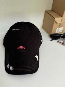 2026Gorra de béisbol japonesa retro con bordado de cochecito y letras, mujer, nueva temporada, suave - Negro - Ver 3