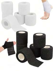 7 cuộn băng thể thao, băng co giãn tự dính, dùng để cố định nẹp ngón tay và mắt cá chân, bảo vệ cổ tay, eo, đầu gối và khuỷu tay, thích hợp cho bóng đá, bóng rổ, chạy bộ, thể dục, cầu lông, tennis. - Nhiều màu - Xem 1