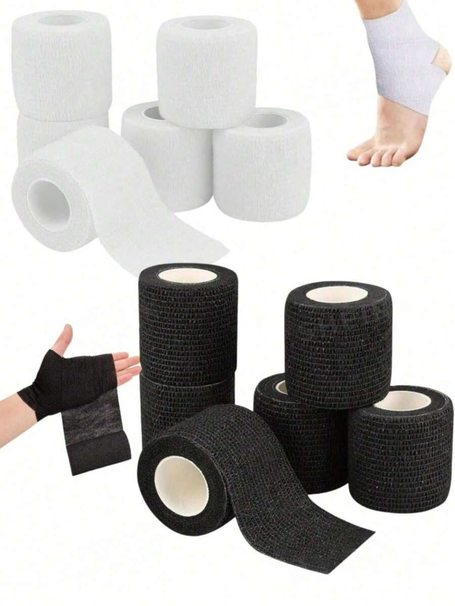 7 cuộn băng thể thao, băng co giãn tự dính, dùng để cố định nẹp ngón tay và mắt cá chân, bảo vệ cổ tay, eo, đầu gối và khuỷu tay, thích hợp cho bóng đá, bóng rổ, chạy bộ, thể dục, cầu lông, tennis. - Nhiều màu - Xem 1