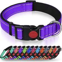 High Strength Nylon Dog Collar - Reflective Nylon Dog Collar, Suitable For Small To Large Dogs Anti-Pull Training Collar - Gentle Control, Durable, Valentine's Day Pet Gift