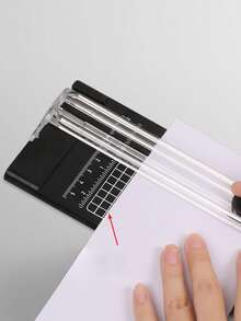 Random Style A4 Paper Cutter, Portable Manual Paper Trimmer With Ruler, Multi-Functional Paper Cutting Tool For Students And Office Use