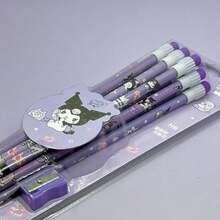 Sanrio 12支装Hello Kitty HB铅笔，带卷笔刀，印有库洛米、美乐蒂、肉桂卷等卡通图案，绘画及办公用品，返校学习礼物 - 彩色 - 查看 7