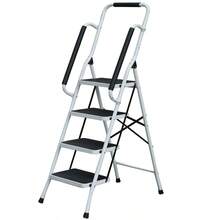 4 Step Ladder Folding Stool Non Slip Tread Steel Foldable Home DIY With Handrail - 4 Step With Handrail - View 2