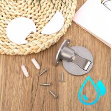 1/2Set Punch-Free Anti-Collision Invisible Strong Magnetic Zinc Alloy Door Stopper Door Holders Catch Floor Mounted Nail-Free Door Stop - Silver/Black - View 4