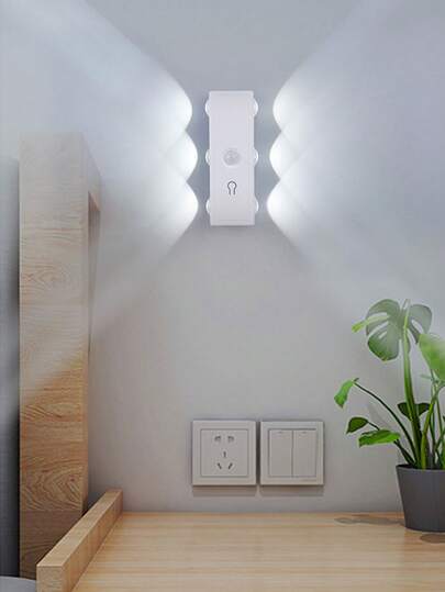 1个全新智能感应灯，无需钻孔，磁吸式环境灯，可充电夜灯，猫眼壁灯