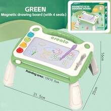 Magnetic Drawing Board For Kids - Toddler Toys For Age 3+ Boys Girls - Educational Learning Toys For Over 3 Year Old Birthday Gifts - Green - View 7