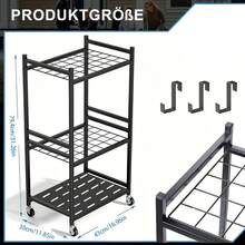 Garage Tool Storage Racks - الأسود - مشاهدة 3